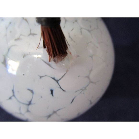 Hand Blown Art Glass Snowman Ornament Unsigned EUC No Scarf - Picture 10 of 13